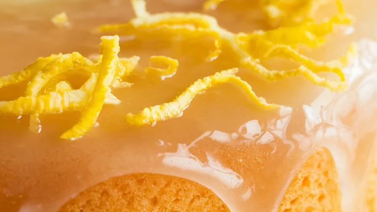 Lemon Cake with Lemon Syrup - Featured