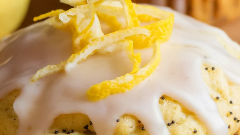 Lemon Poppy Seed Muffins with Lemon Glaze - Featured