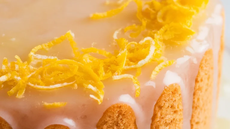 Lemon Vanilla Cake with Lemon Glaze - Featured