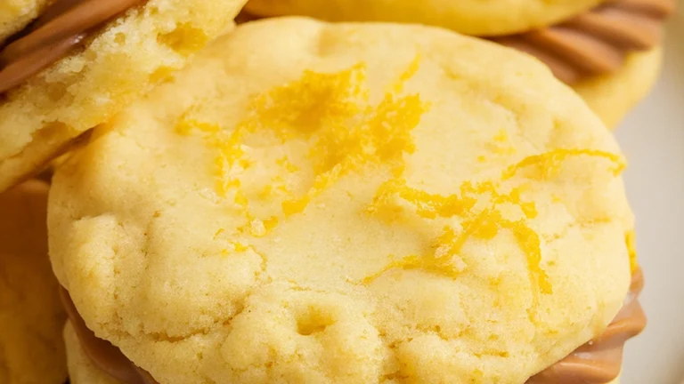 Lemon Vanilla Cornstarch Cookies with Dulce de Leche - Featured