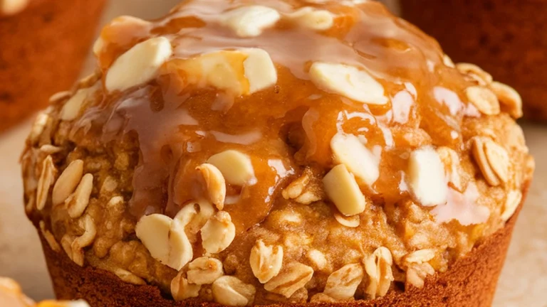 Marzipan Oatmeal Muffins with Vanilla Sugar - Featured