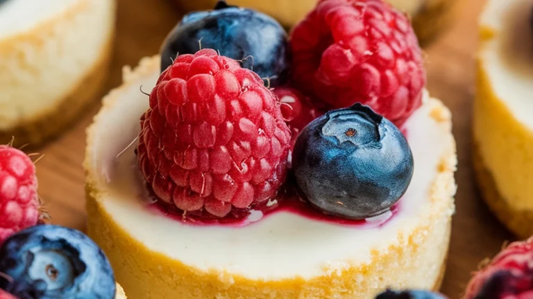 Mini Berry Swirl Cheesecakes - Featured