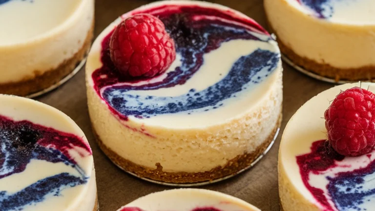 Mini Berry Swirl Cheesecakes - Featured