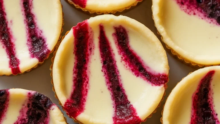 Mini Berry Swirl Cheesecakes - Featured