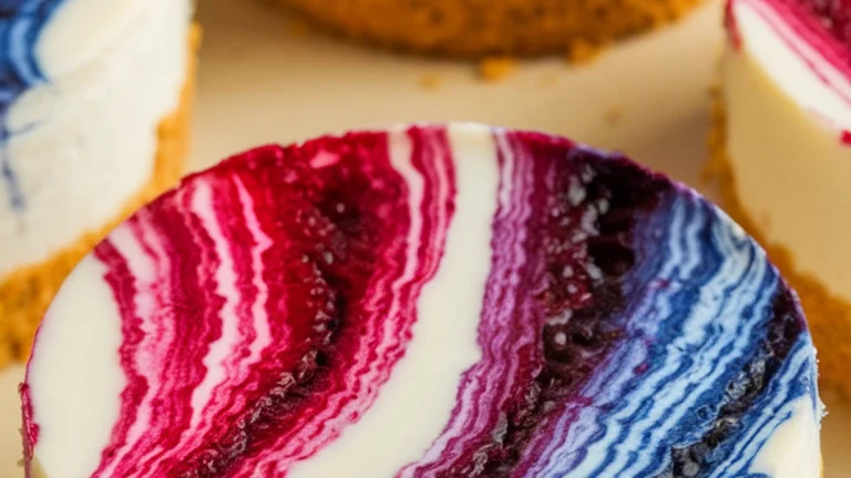 Mini Berry Swirl Cheesecakes - Featured