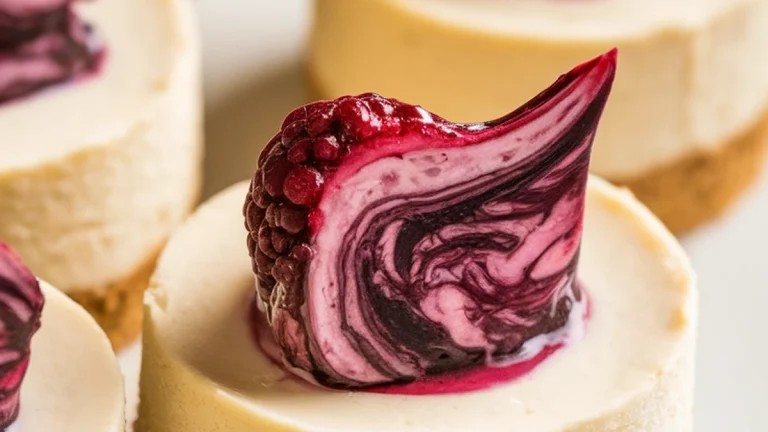 Mini Berry Swirl Cheesecakes - Featured