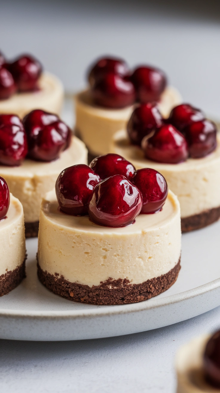 Traditional Vanilla Mini Cheesecakes