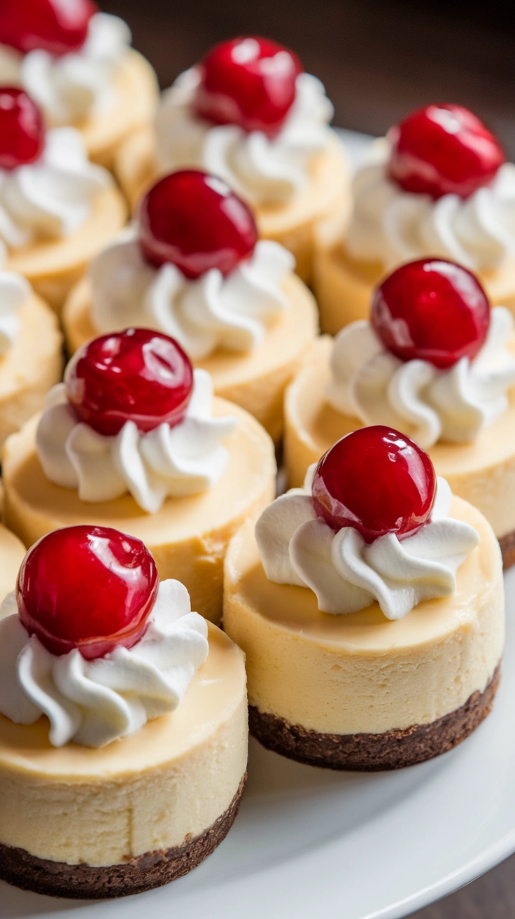 Classic Bite-Sized Mini Cheesecakes
