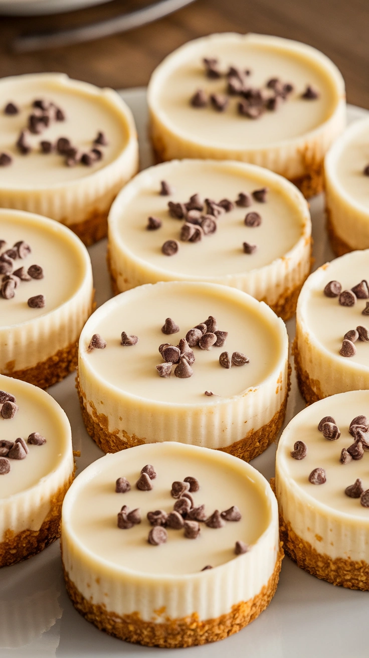 Chocolate Chip Mini Cheesecakes