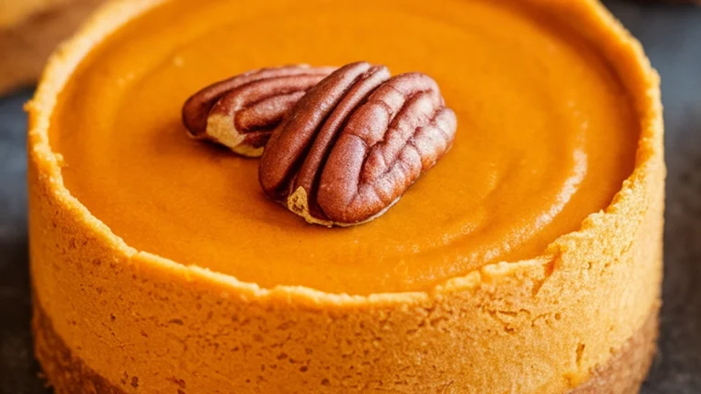 Mini Keto Pumpkin Cheesecake with Pecan Crust - Featured