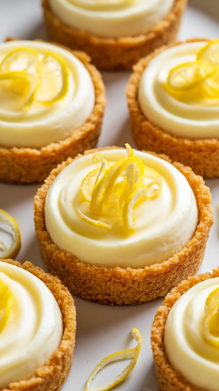 Tangy Mini Lemon Cheesecakes