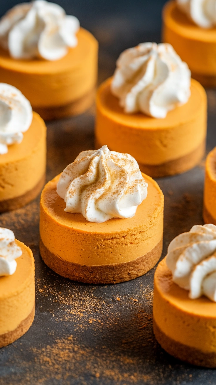 Quick Mini Pumpkin Spice Cheesecakes