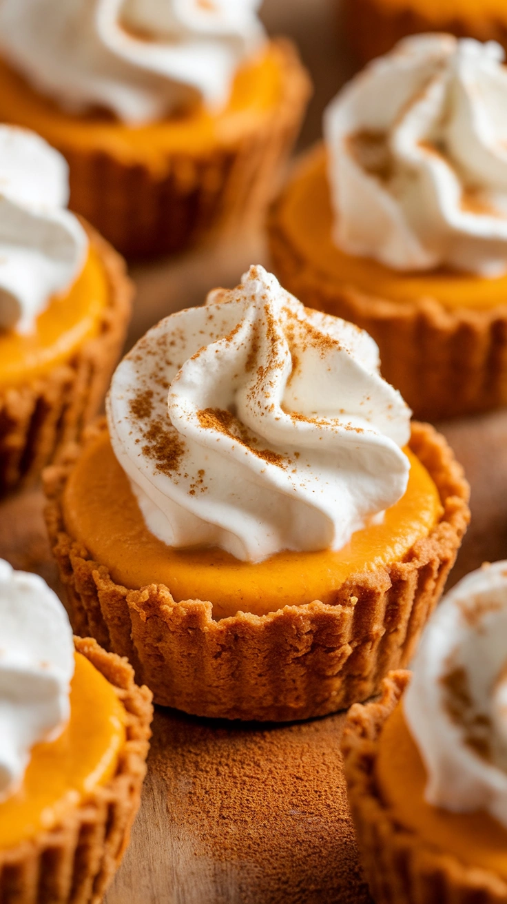 Spiced Mini Pumpkin Cheesecakes