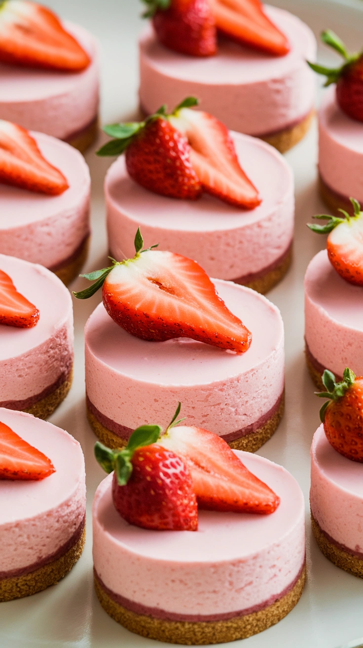Mini Strawberry Cheesecakes
