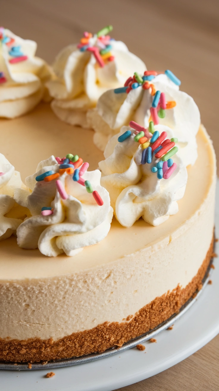 No Bake Birthday Cheesecake