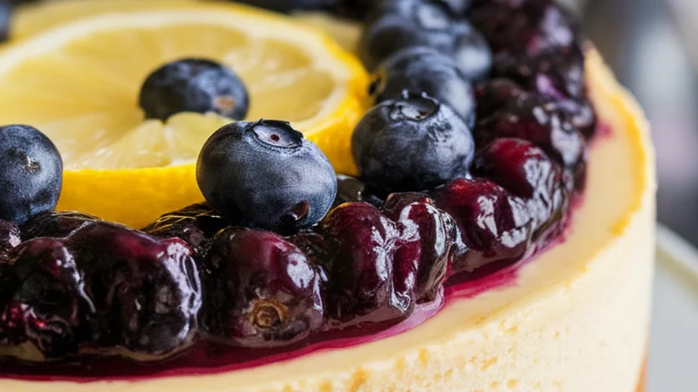No Bake Blueberry Cheesecake - Featured