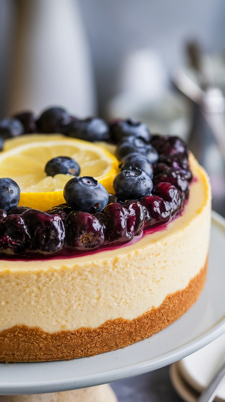 No-Bake Blueberry Cheesecake