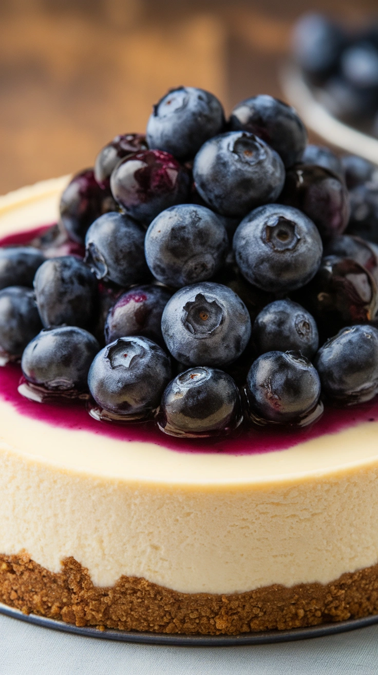 Vegan No-Bake Blueberry Cheesecake