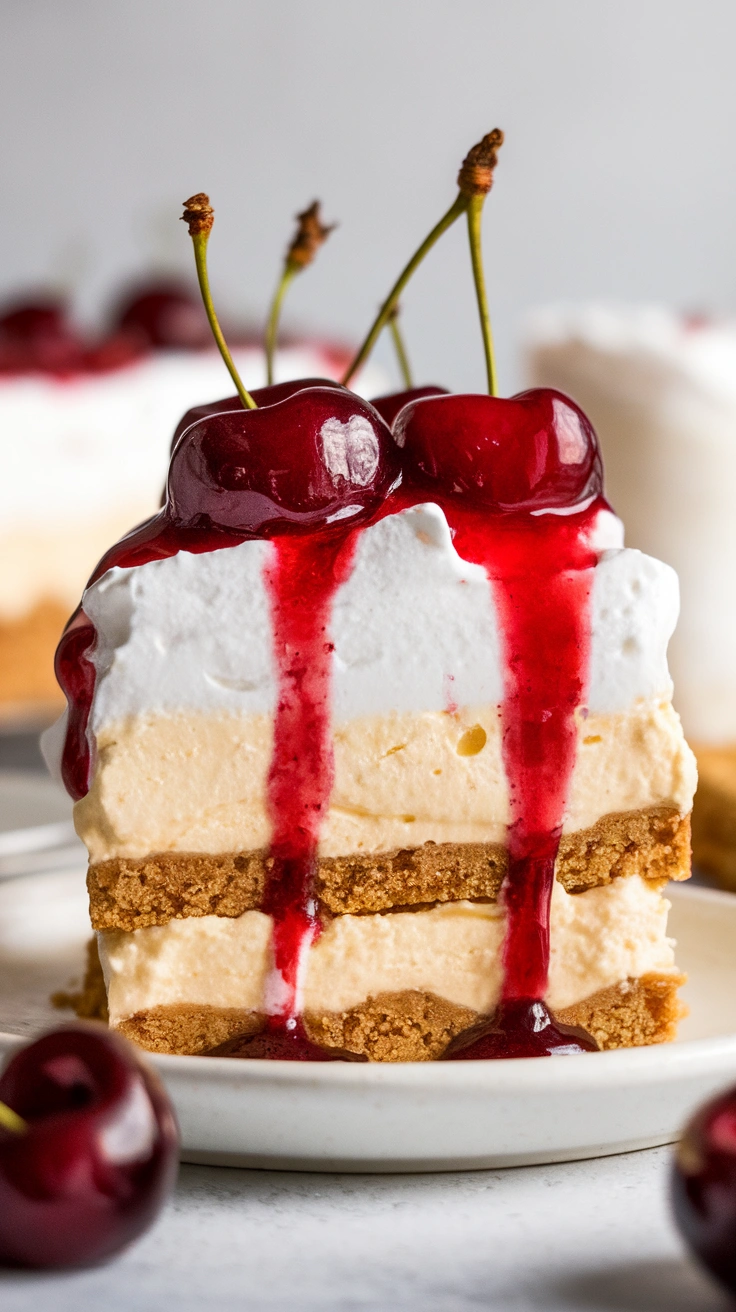 No-Bake Chocolate Eclair Cheesecake