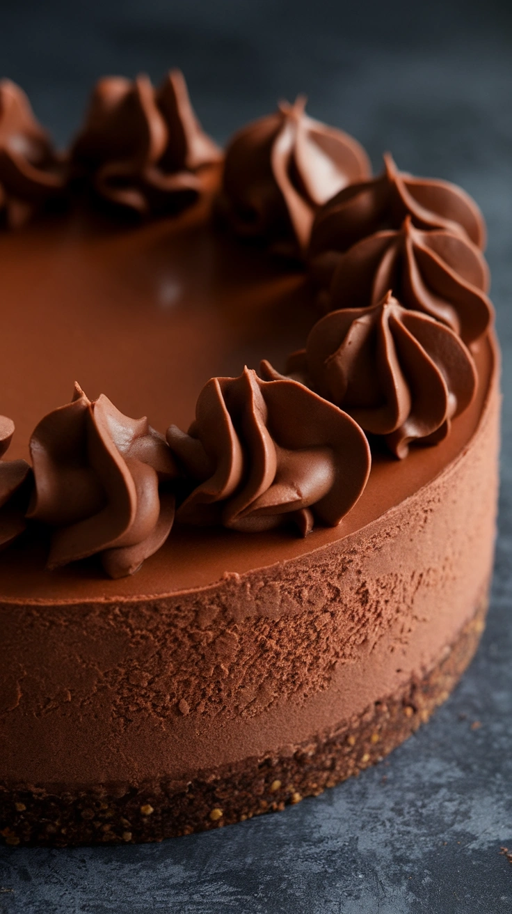 Simple No-Bake Chocolate Cheesecake