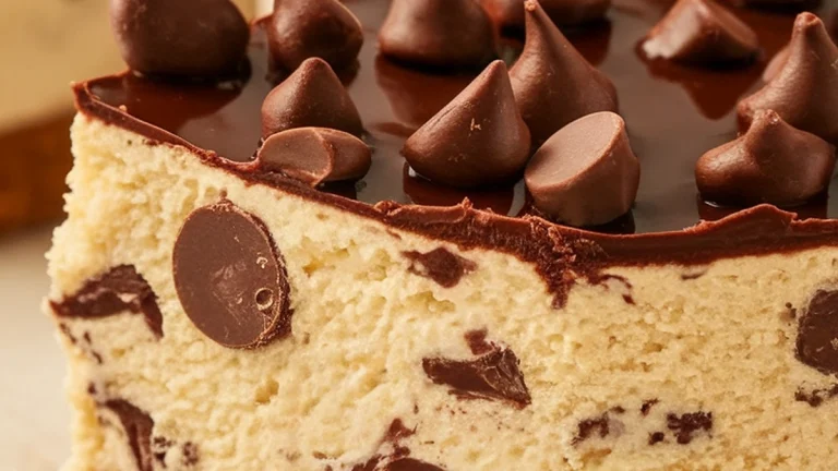 No Bake Cookie Dough Cheesecake - Featured