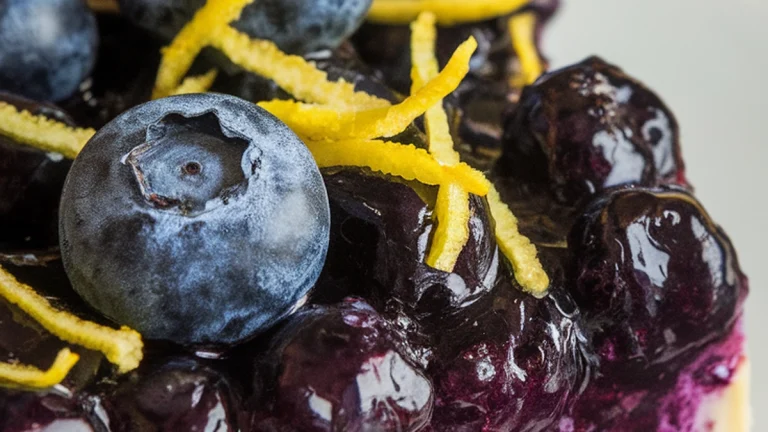 No Bake Lemon Blueberry Cheesecake Bars - Featured