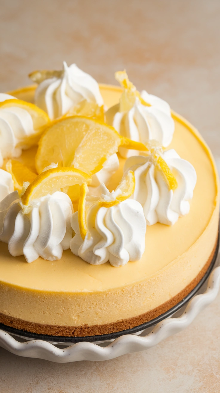 5-Ingredient No-Bake Lemon Cheesecake
