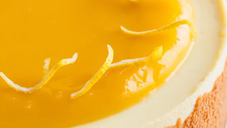 No Bake Lemon Cheesecake with Lemon Curd - Featured
