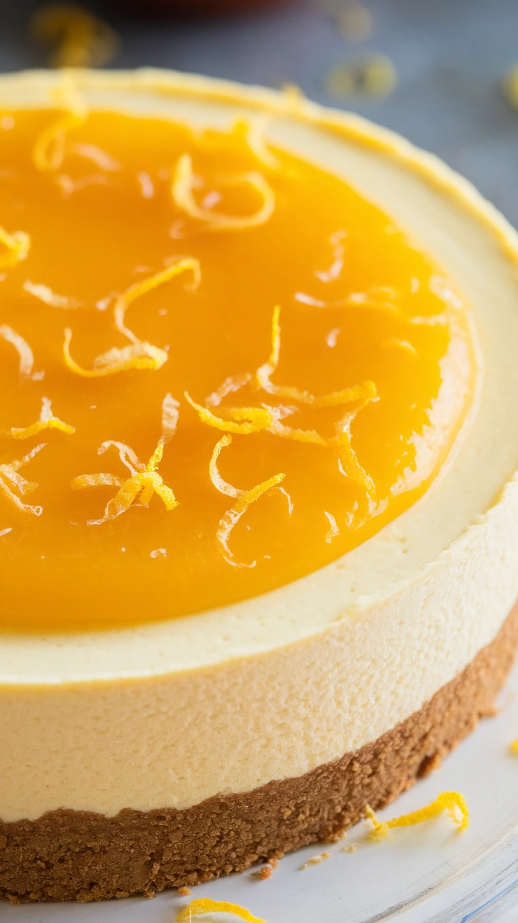 No-Bake Lemon Cheesecake with Lemon Curd