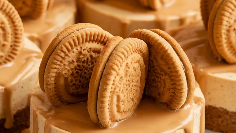 No Bake Mini Biscoff Cheesecakes - Featured