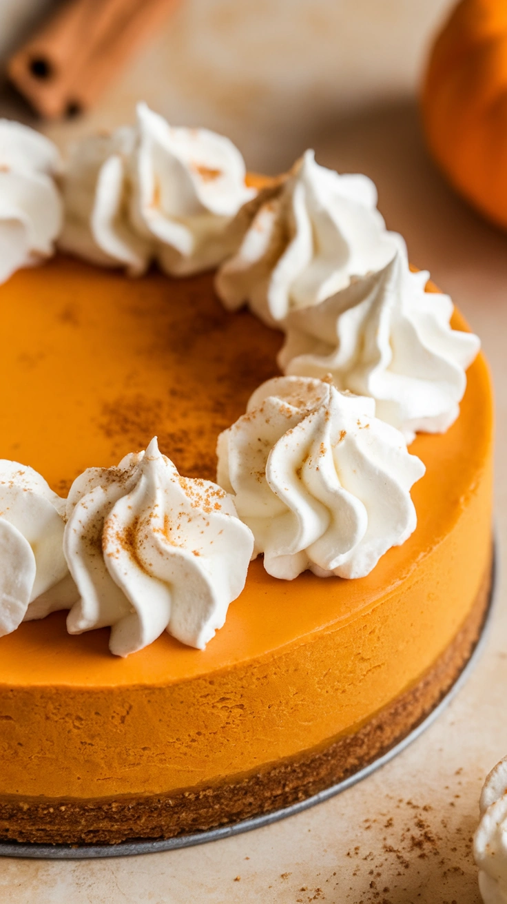 Quick No-Bake Pumpkin Cheesecake