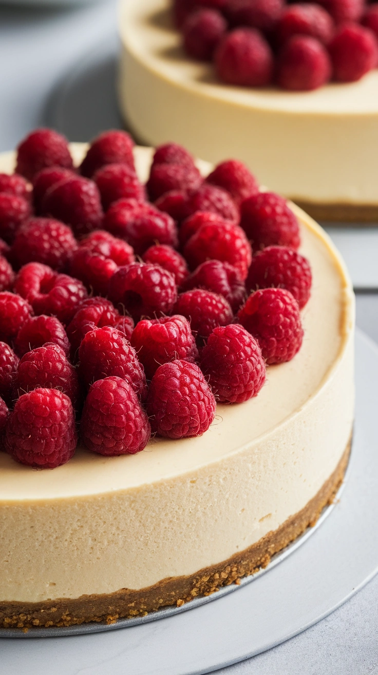 Chilled No-Bake Raspberry Cheesecake