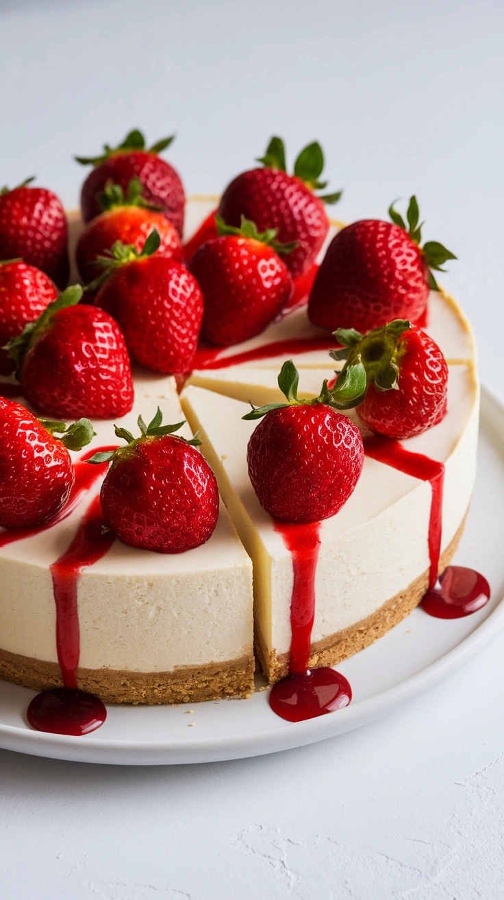 Simple No-Bake Strawberry Cheesecake