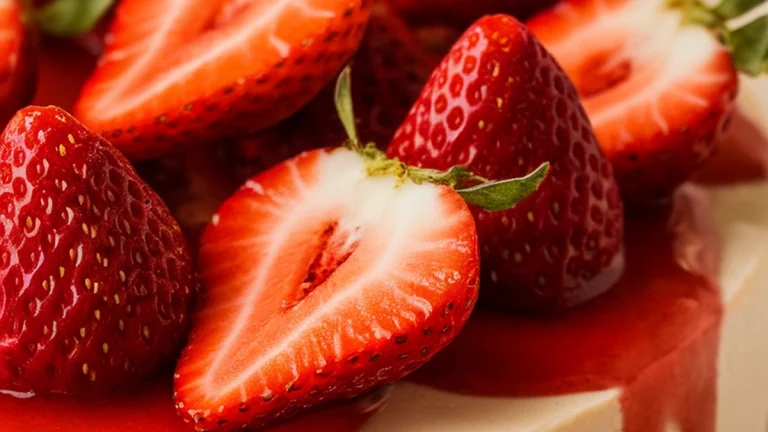 No Bake Strawberry Cheesecake - Featured