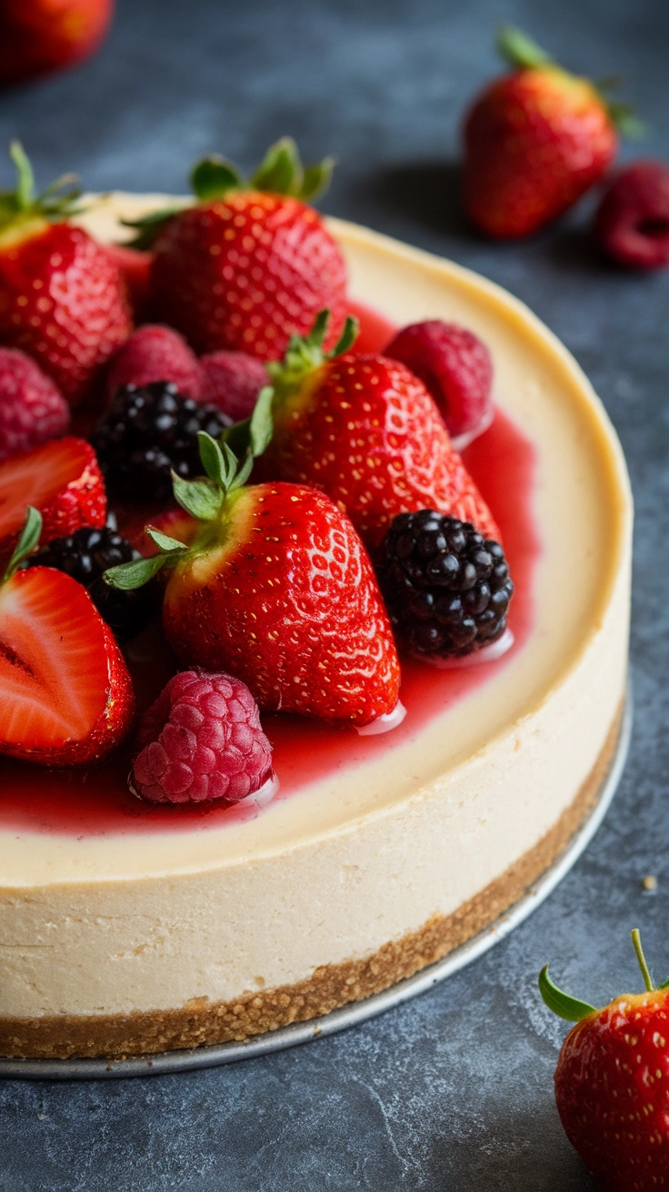 Simple No-Bake Strawberry Cheesecake