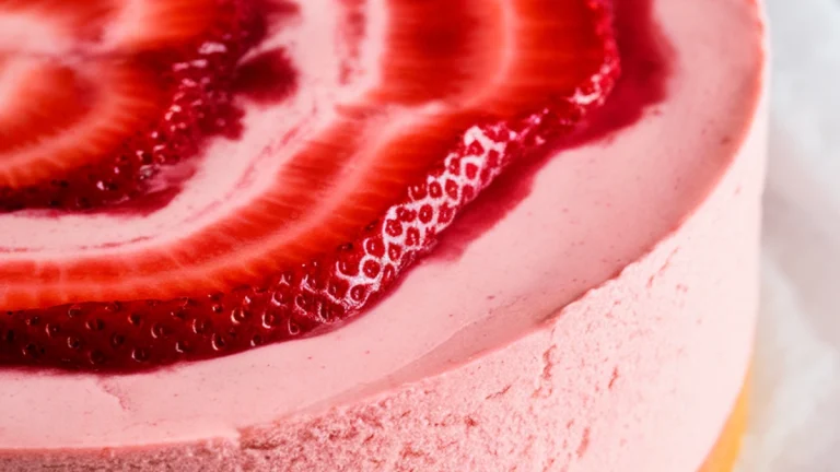 No Bake Strawberry Cheesecake (with Condensed Milk) - Featured