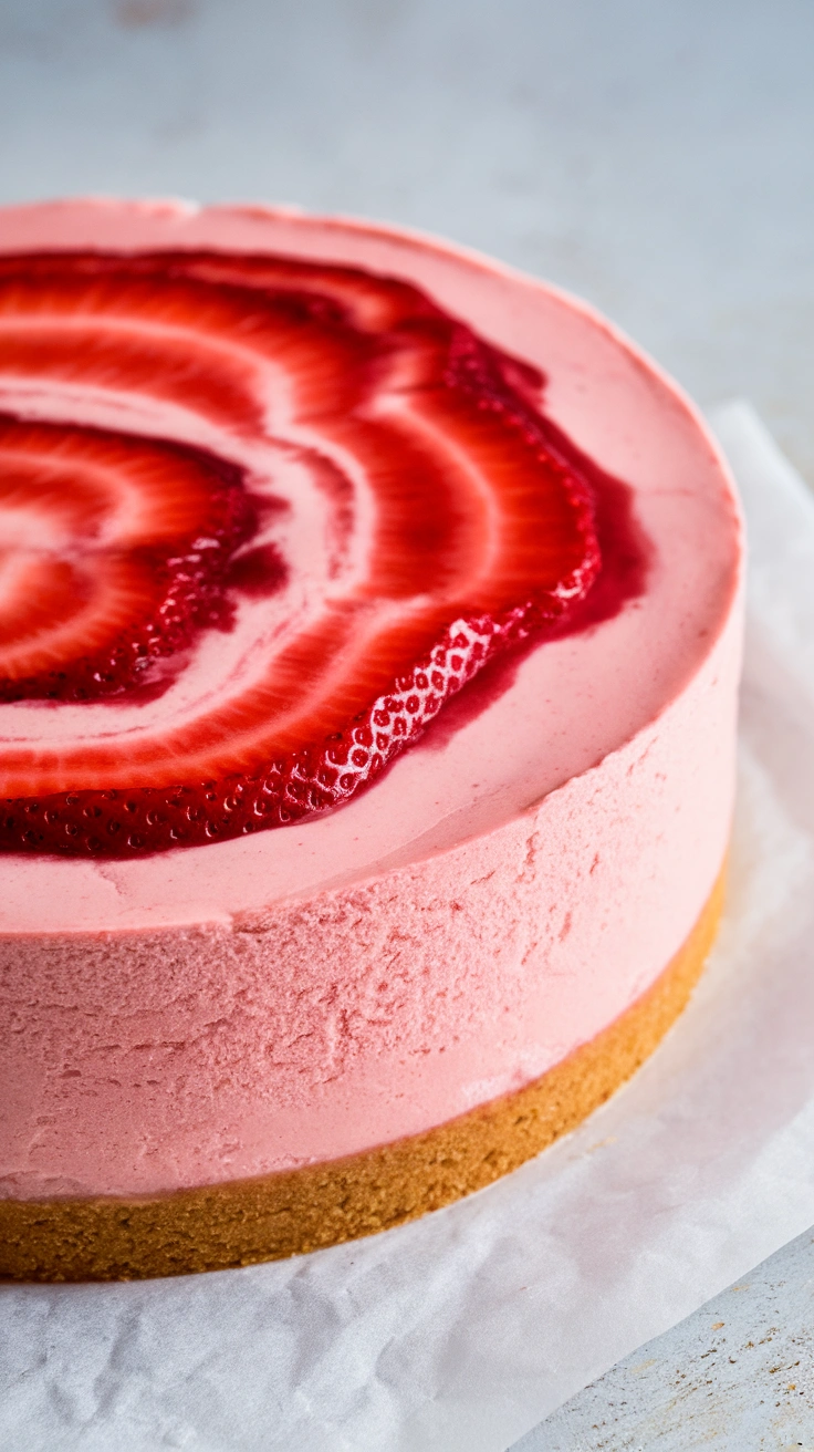 No-Bake Strawberry Cheesecake with Condensed Milk