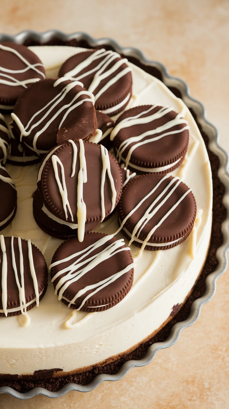 Homemade Cookies and Cream Oreo Cheesecake