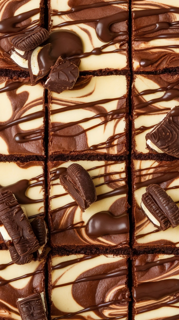 Layered Oreo Cheesecake Brownie Bars