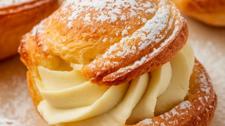 Pastry Puffs with Vanilla Custard - Featured