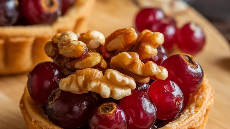 Pastry Tarts with Brown Sugar Dried Fruit and Walnuts - Featured