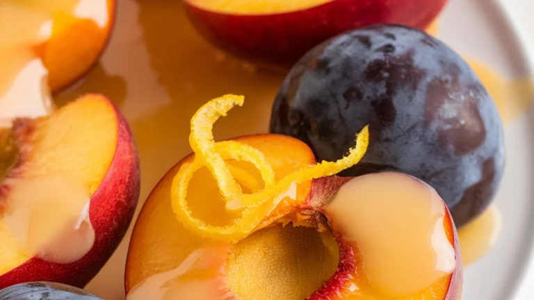 Peaches Apples and Plums with Vanilla Peach Butter - Featured