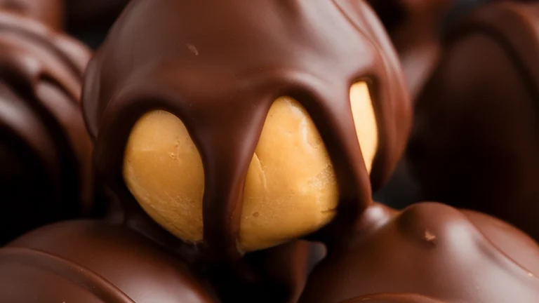 Peanut Butter Balls with Chocolate Coating - Featured