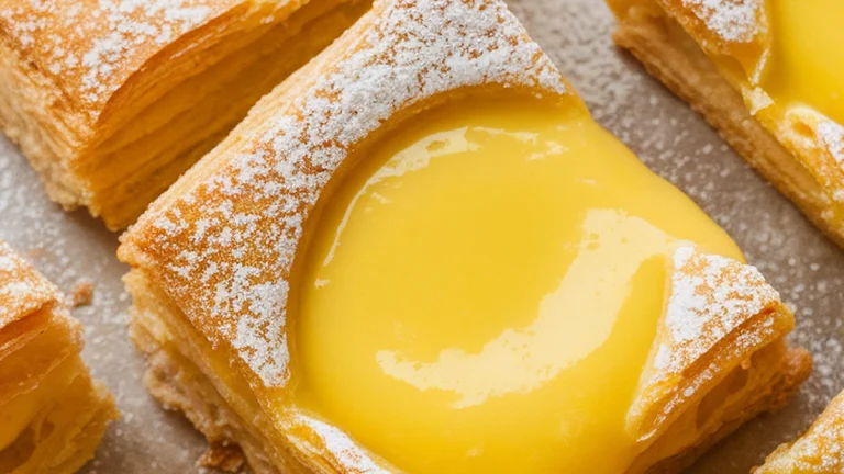 Puff Pastry with Lemon Custard - Featured