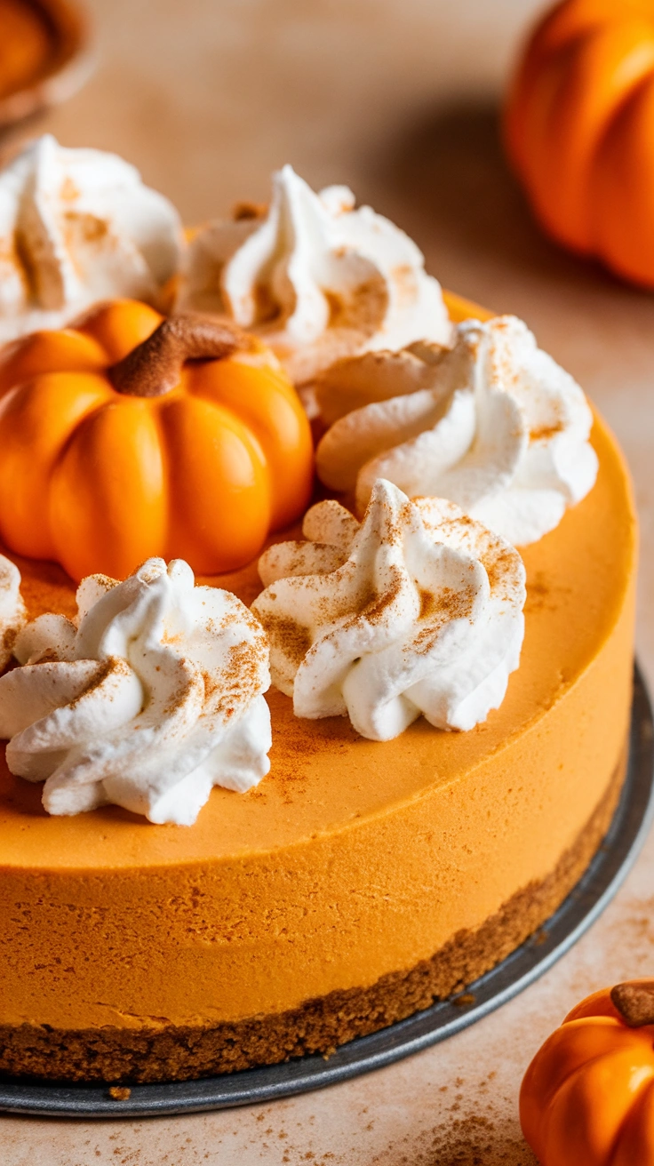 Homemade Baked Pumpkin Cheesecake