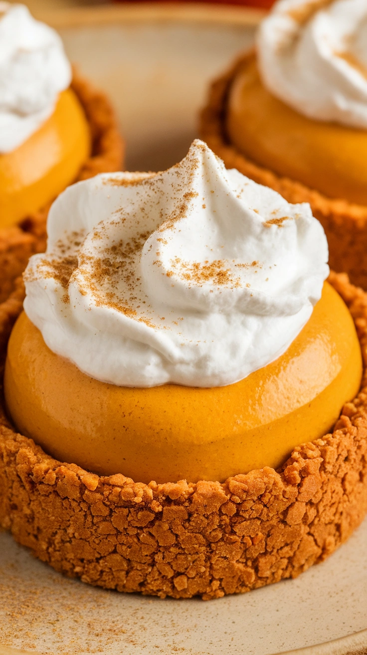 No-Bake Pumpkin Mousse Cheesecake with Maple Cookie Crust