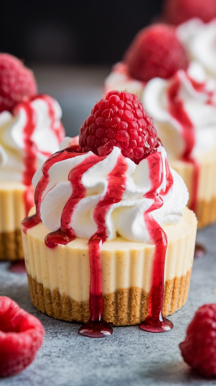 Individual Raspberry Cheesecake Cups