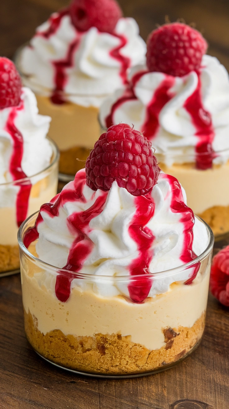 No-Bake Raspberry Cheesecake Cups