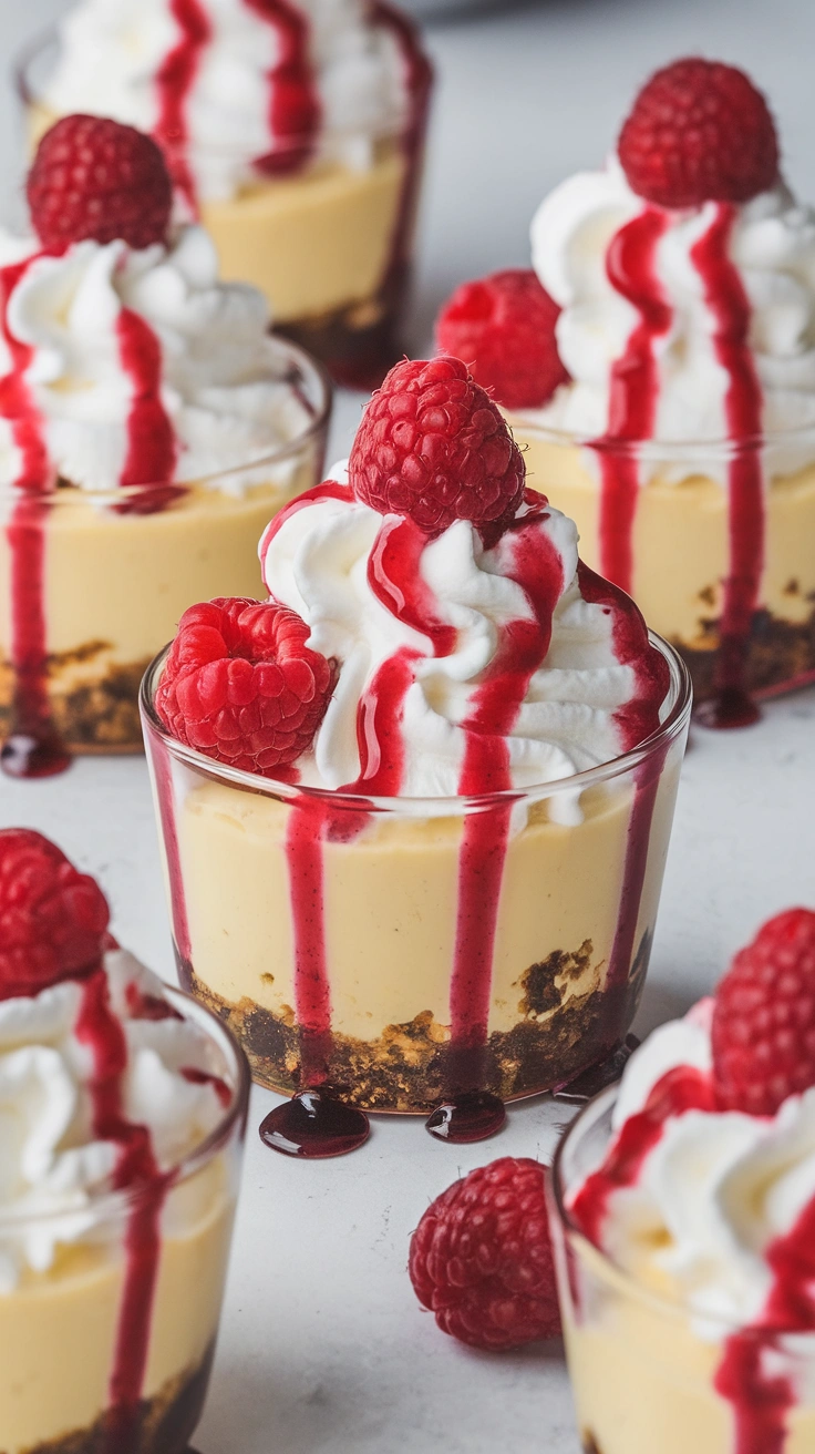 Fresh Raspberry Cheesecake Cups