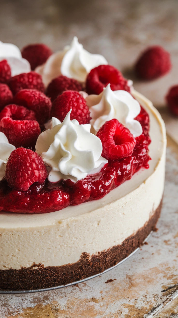 Homemade Raspberry Cheesecake
